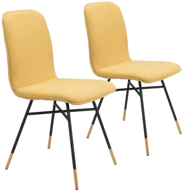 James Set of 2 Dining Chairs - Yellow