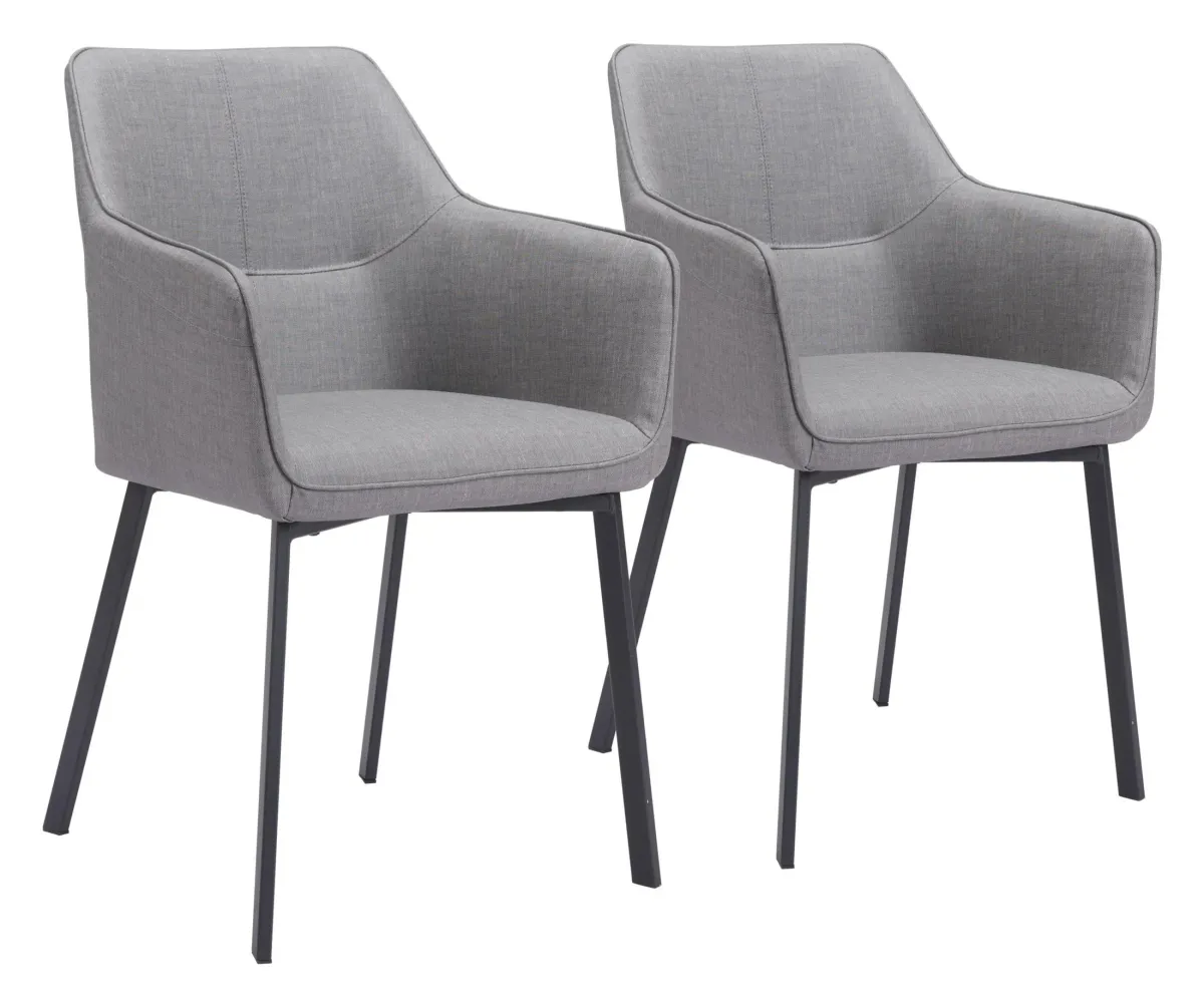 Raymond Set of 2 Dining Chairs - Gray