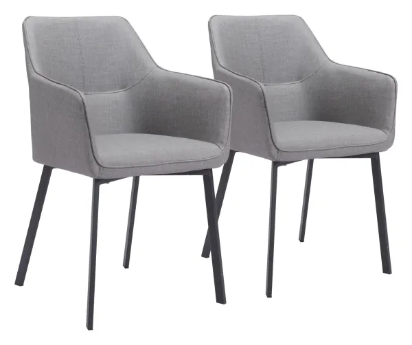 Raymond Set of 2 Dining Chairs - Gray