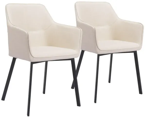 Raymond Set of 2 Dining Chairs - Beige