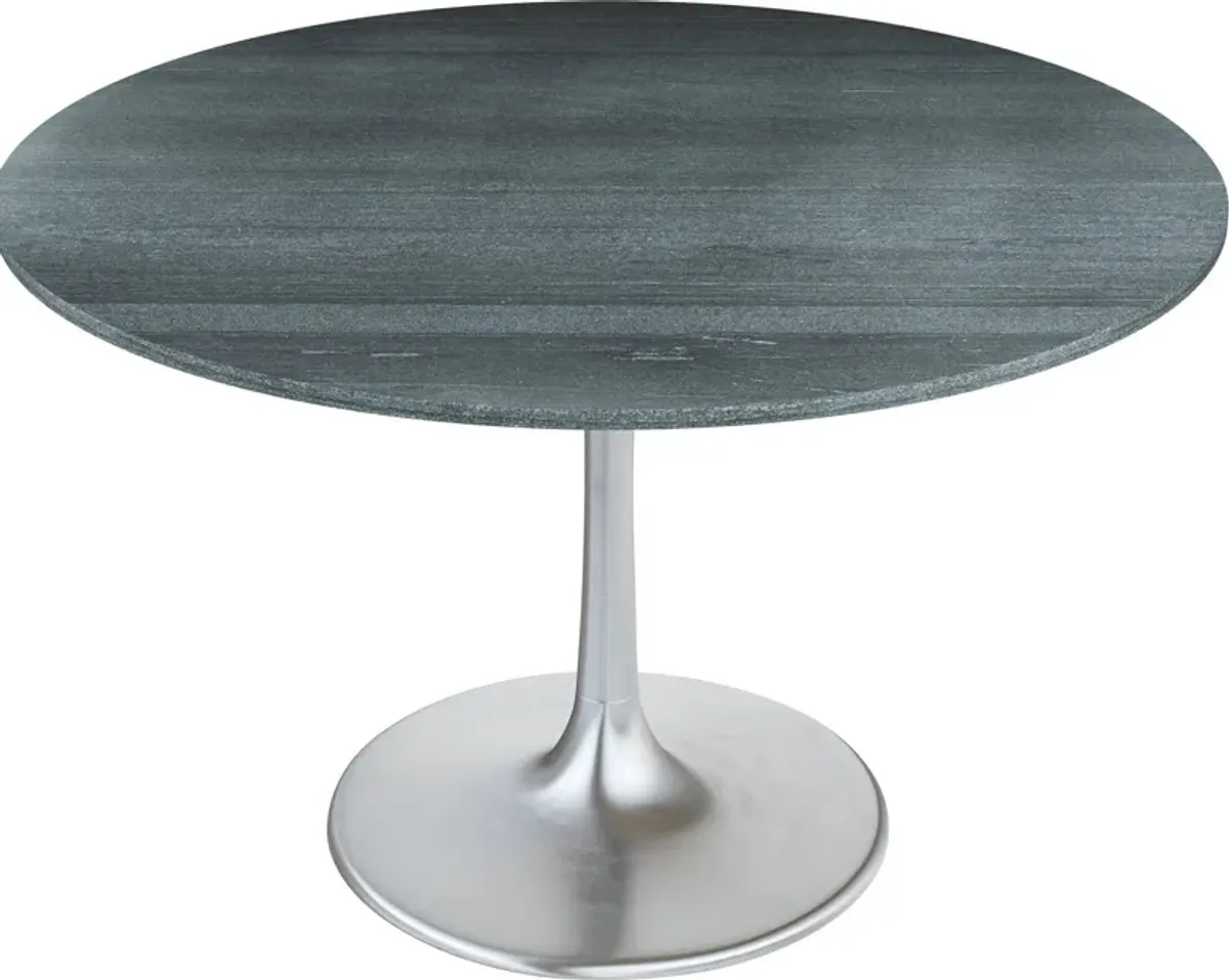 Isabella Round Dining Table - Gray/Silver