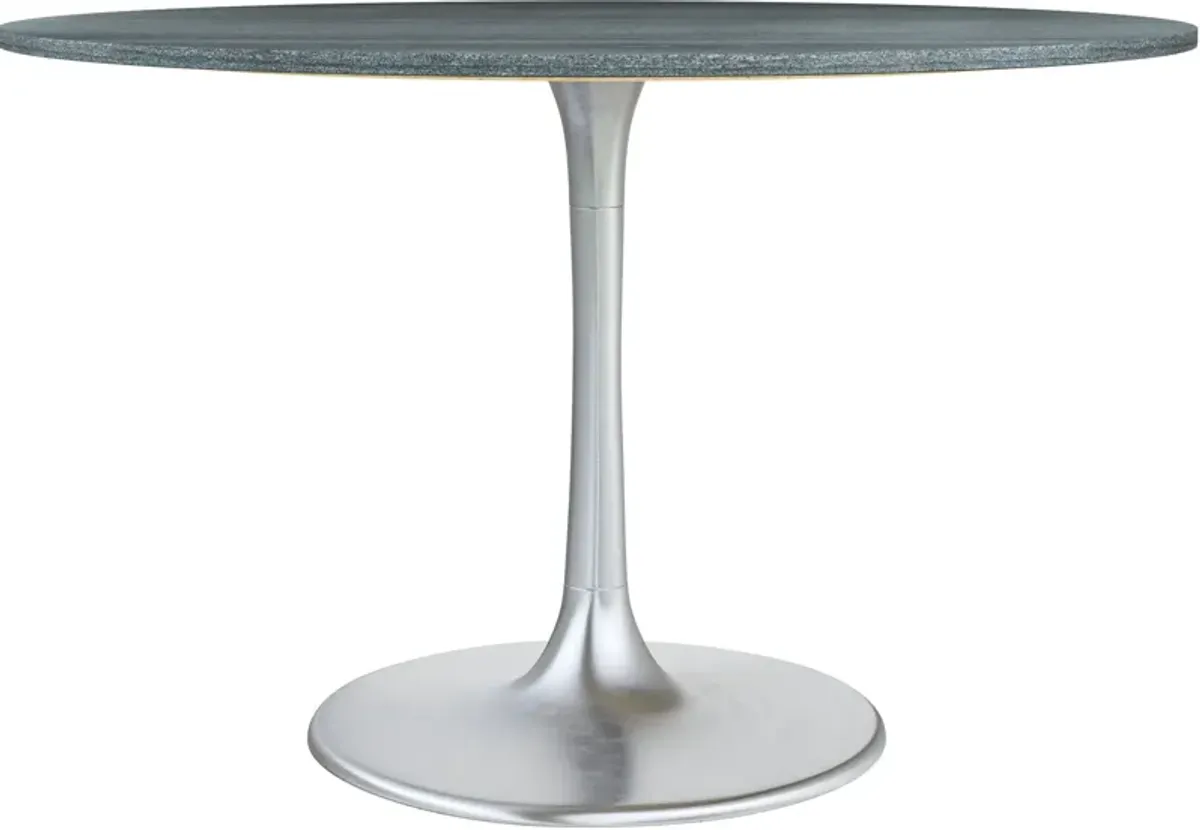 Isabella Round Dining Table - Gray/Silver