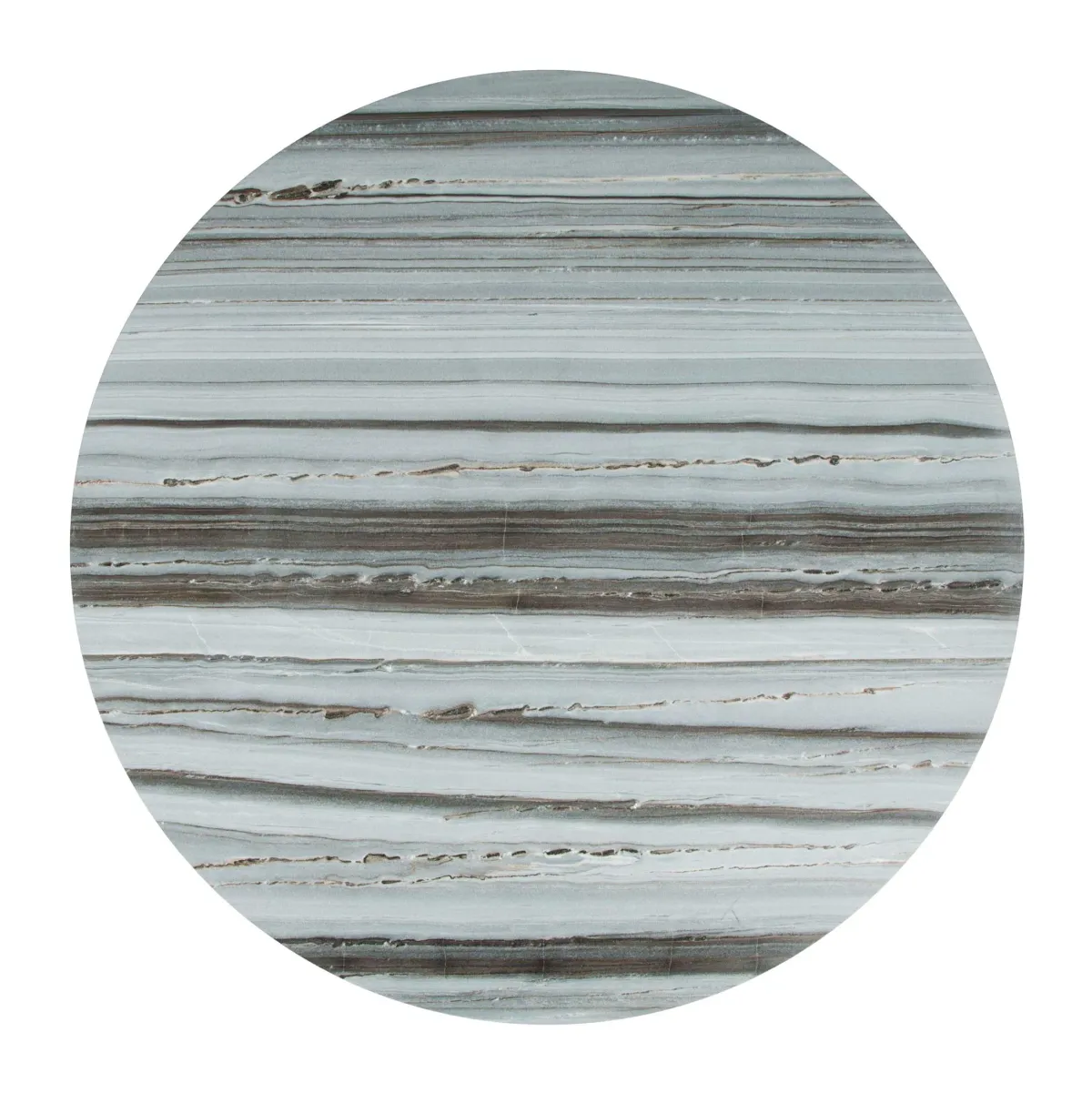 Isabella Round Dining Table - Gray/Black