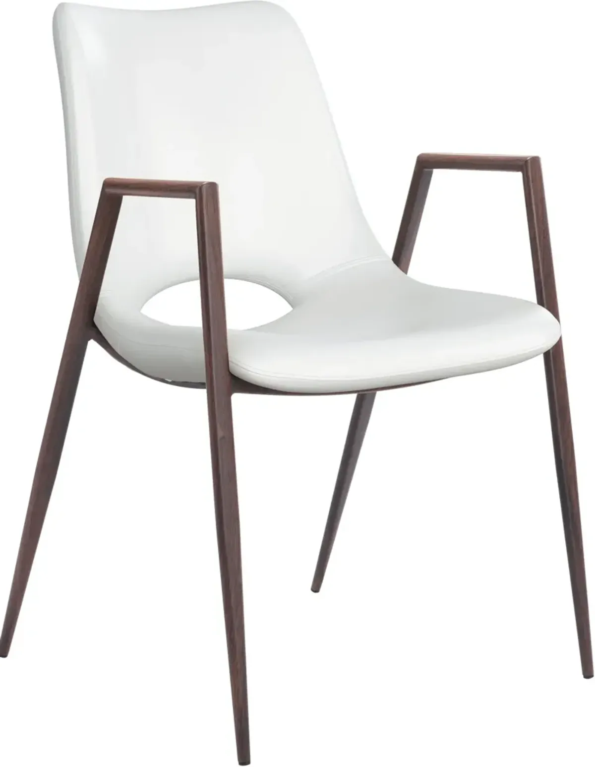 Emerson Set of 2 Dining Chairs - White/Walnut