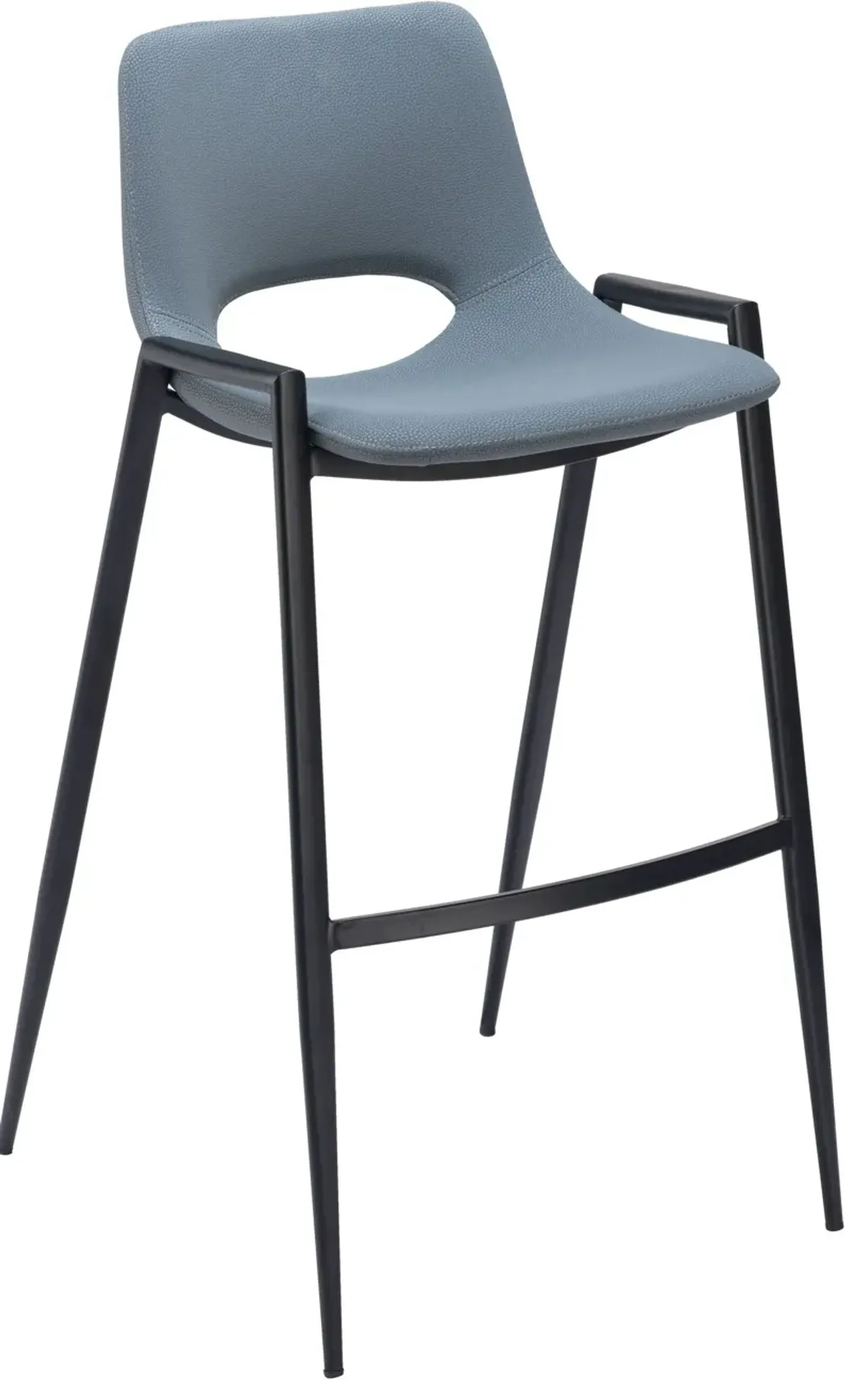 Emerson Set of 2 Bar Stools - Blue/Black