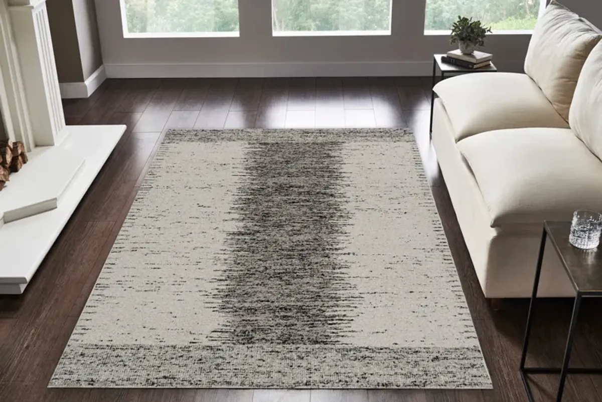 Norwich 5' x 8' Area Rug - Cream/Charcoal