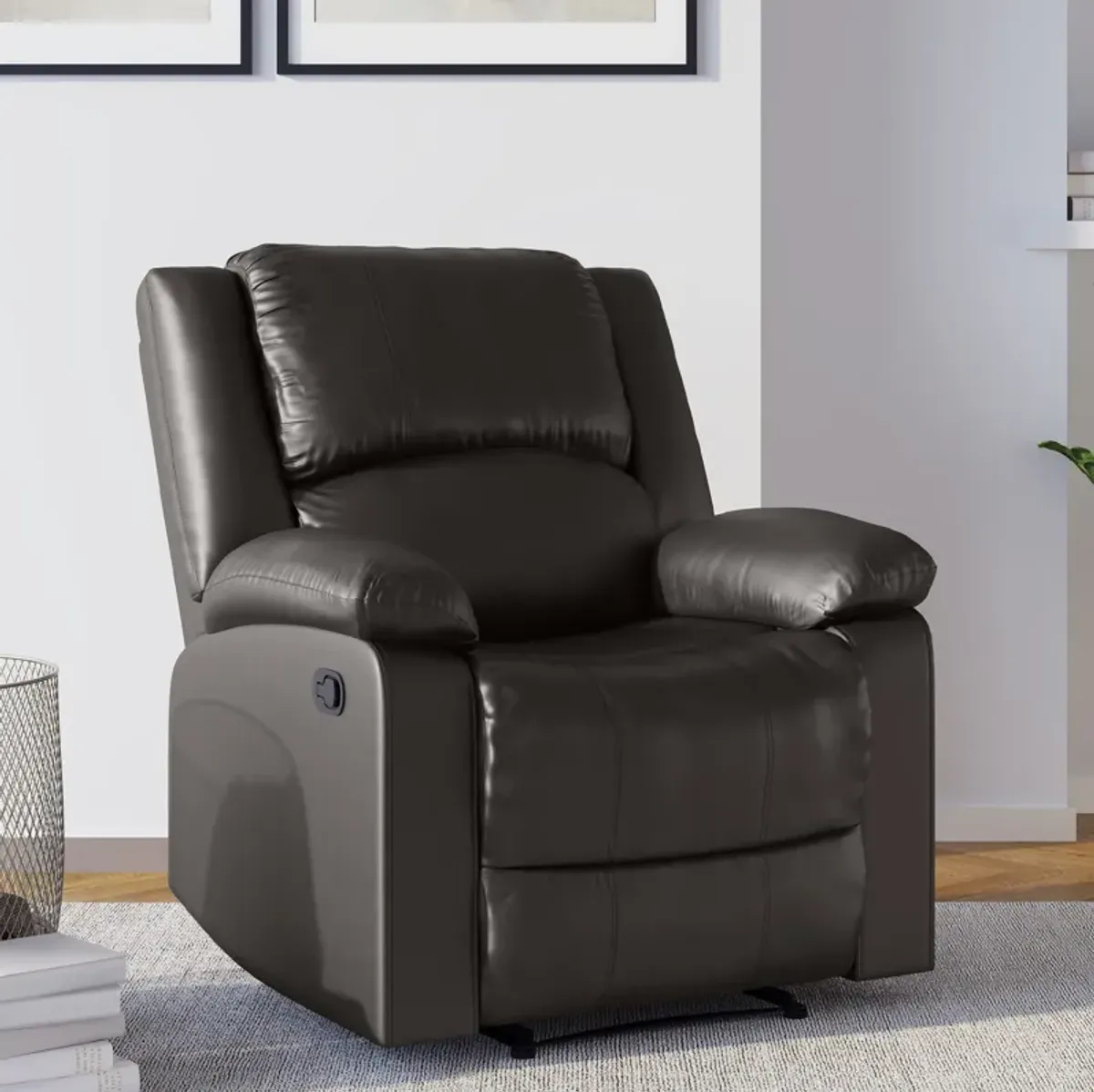 Brandon Manual Recliner - Dark Brown