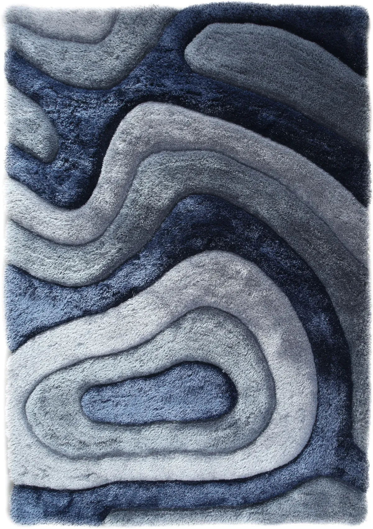 Bayou 5' x 7' Area Rug - Gray/Light Gray/Blue