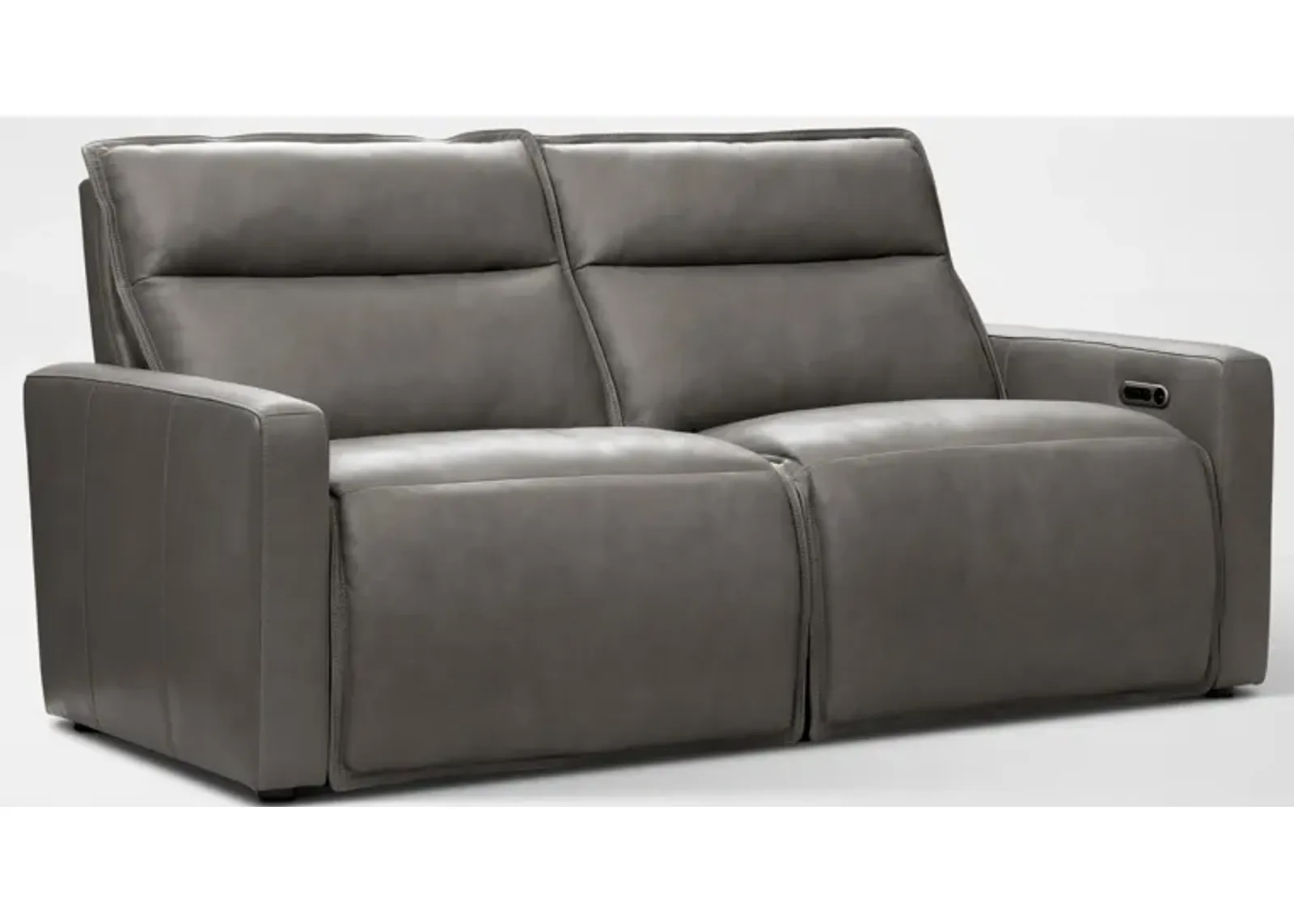 Napa 2-Piece Dual-Power Reclining Sofa - Charcoal