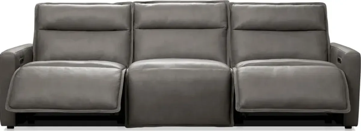 Napa 3-Piece Dual-Power Reclining Sofa - Charcoal