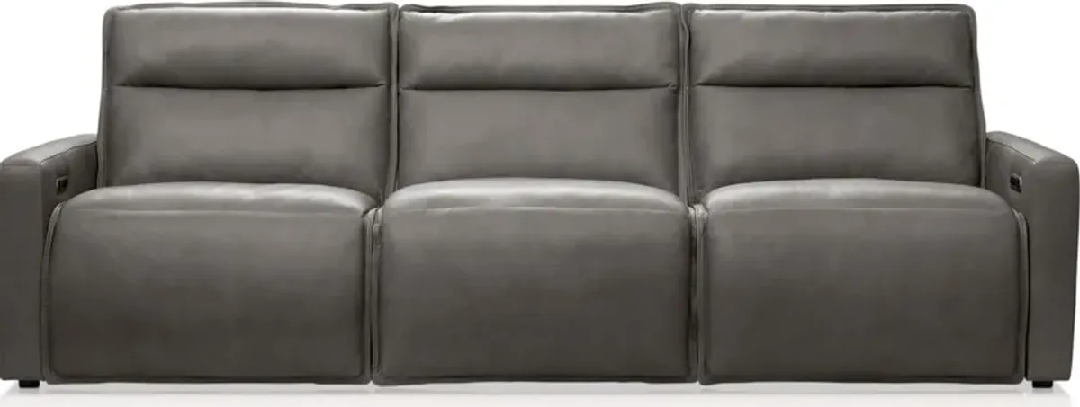 Napa 3-Piece Dual-Power Reclining Sofa - Charcoal