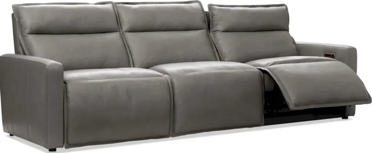 Napa 3-Piece Dual-Power Reclining Sofa - Charcoal