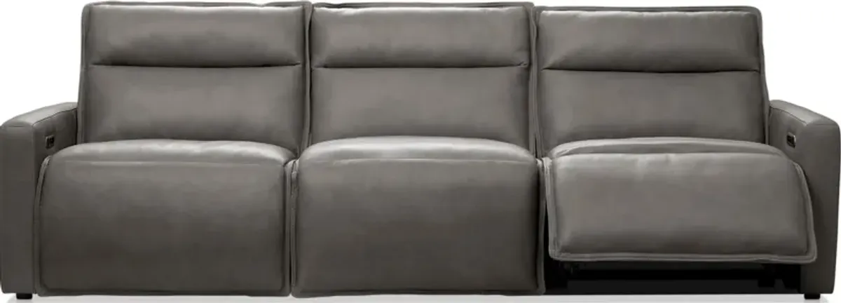 Napa 3-Piece Dual-Power Reclining Sofa - Charcoal