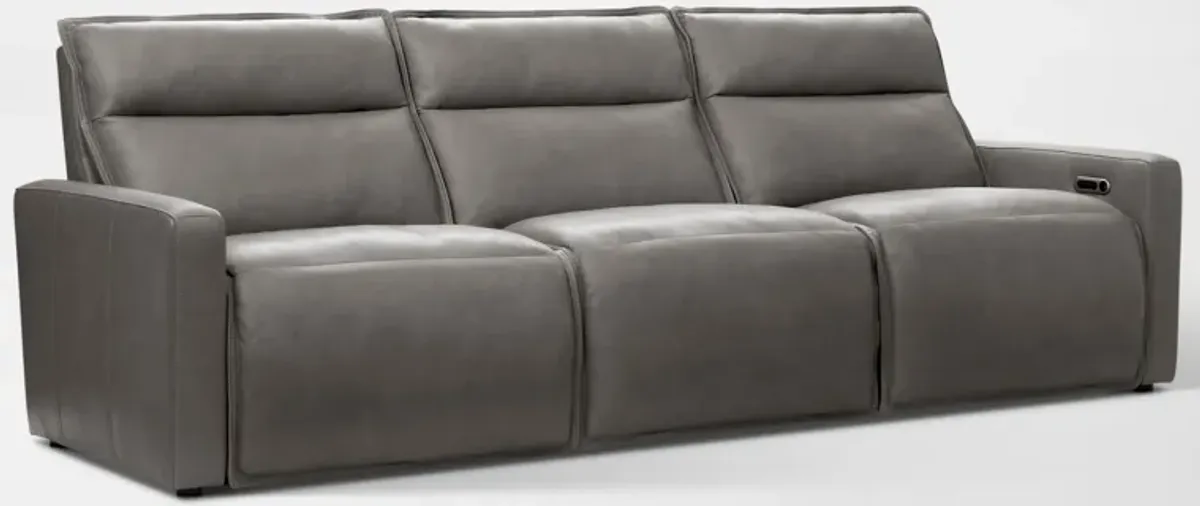 Napa 3-Piece Dual-Power Reclining Sofa - Charcoal