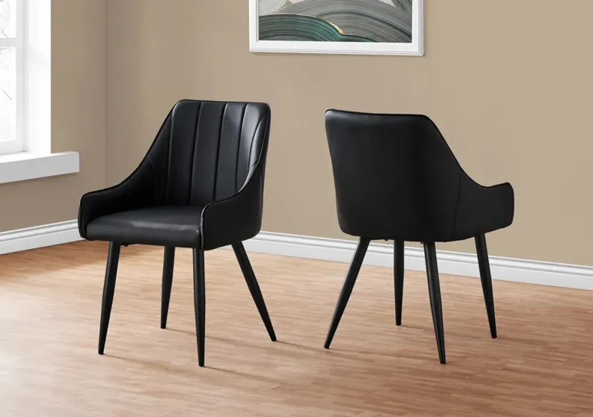 Zia Set of 2 Dining Chairs - Black