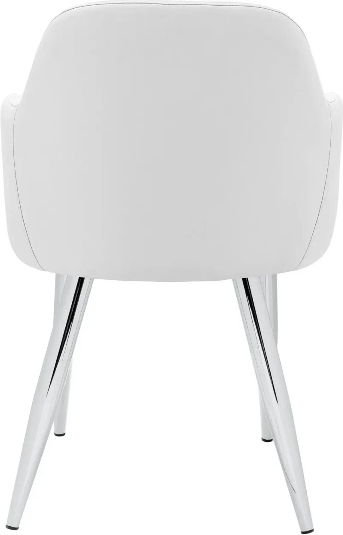 Quentin Set of 2 Dining Chairs - White/Chrome