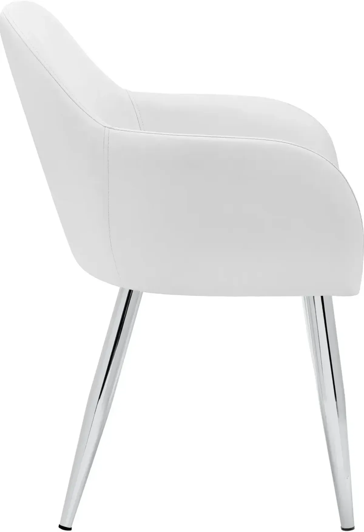 Quentin Set of 2 Dining Chairs - White/Chrome