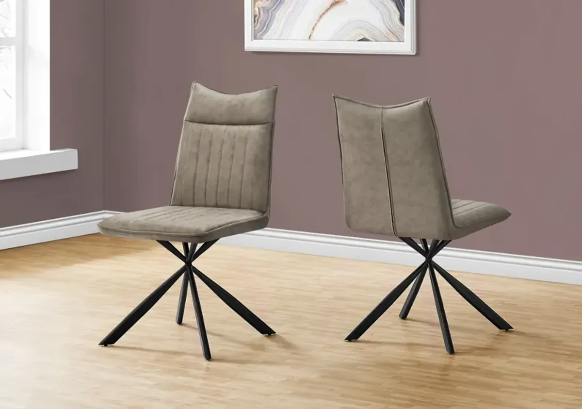 Dex Set of 2 Dining Chairs - Beige/Black