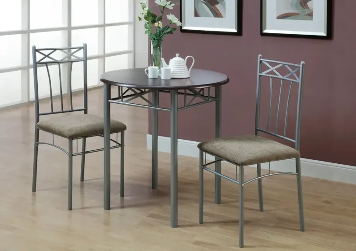 Layla Round Dining Table and 2 Dining Chairs