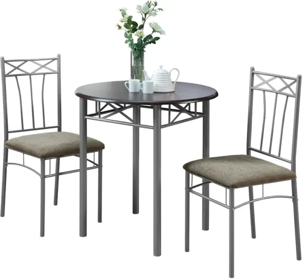 Layla Round Dining Table and 2 Dining Chairs