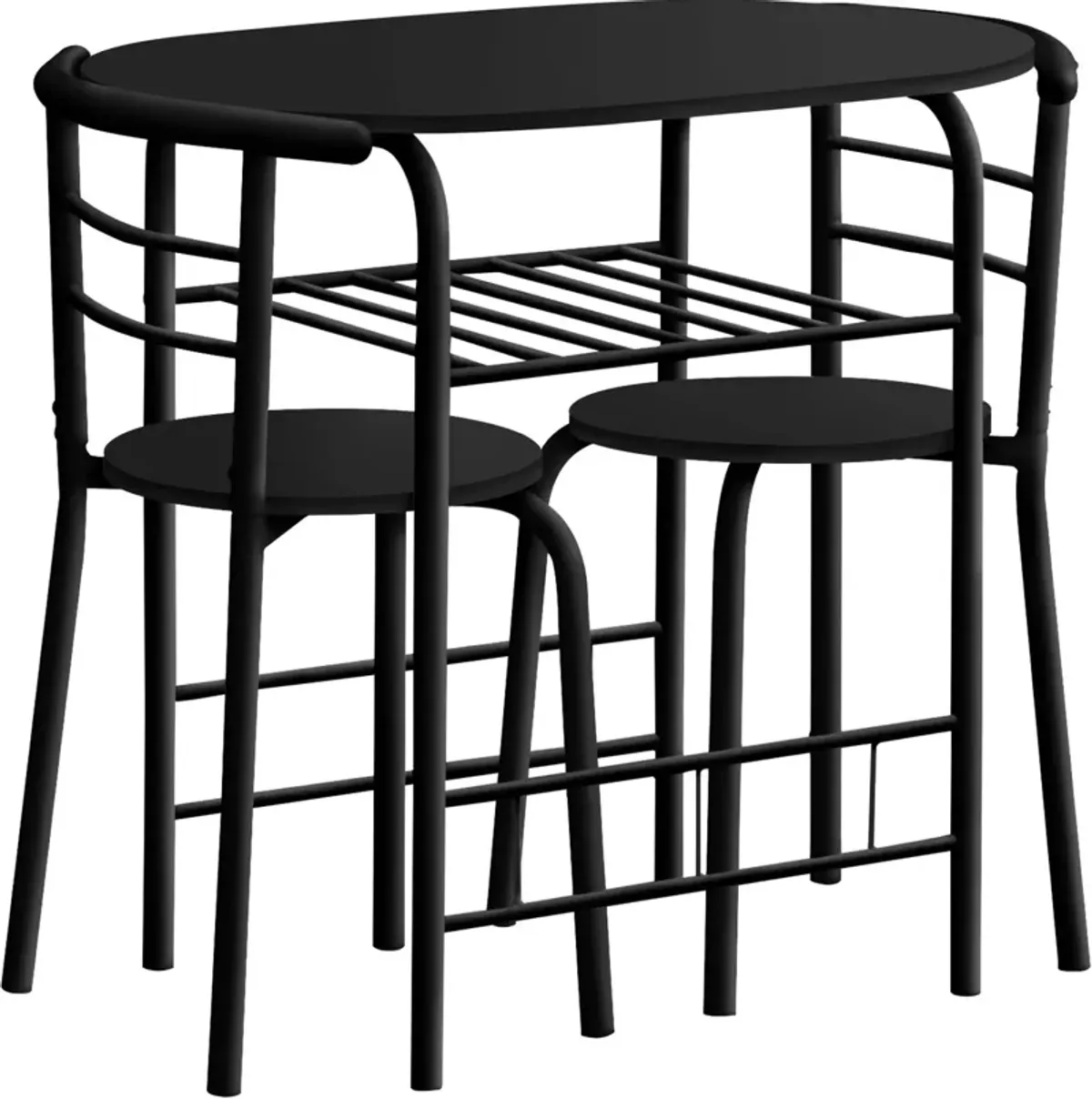 Tinley Dining Table and 2 Dining Chairs - Black