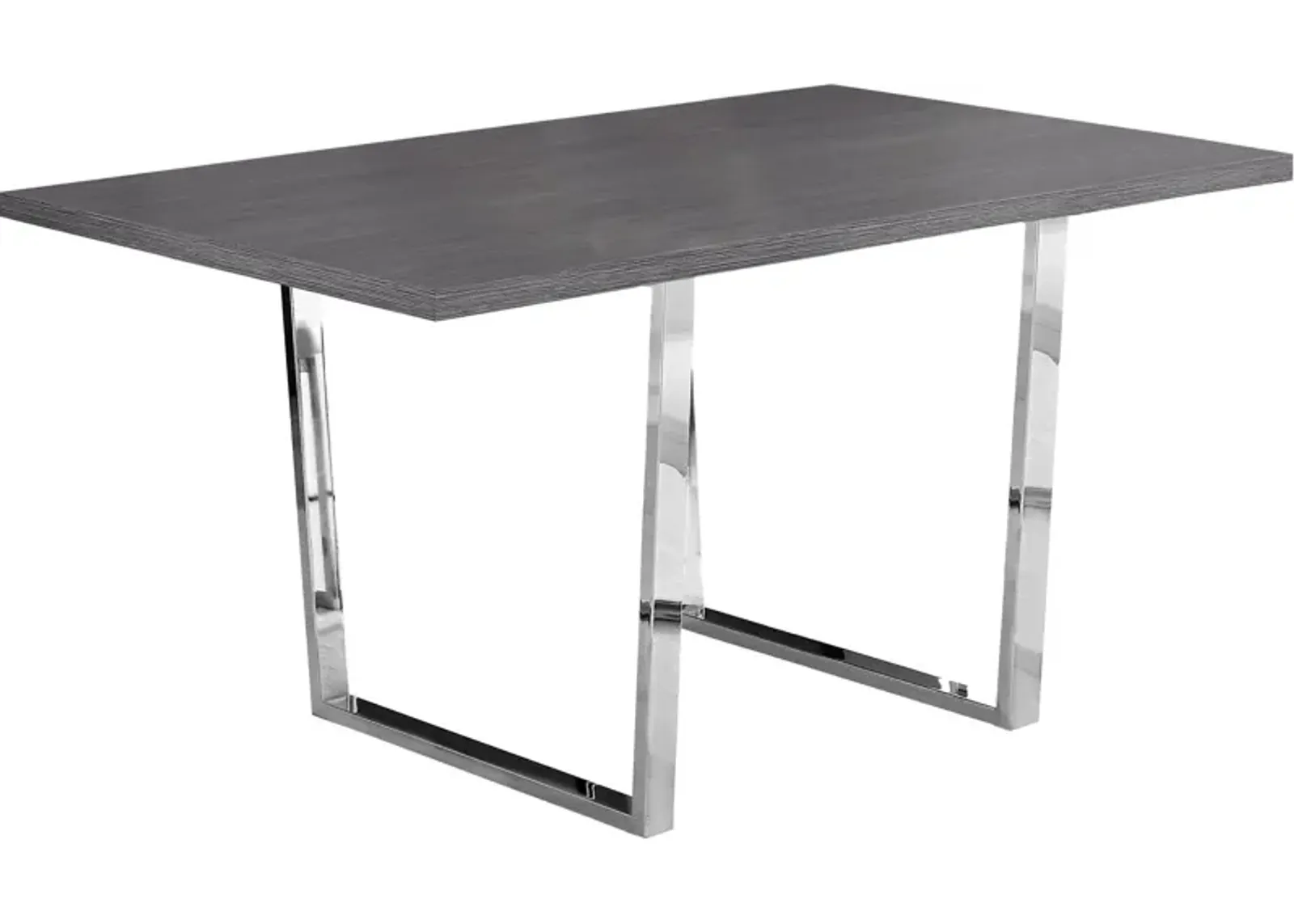 Amory Dining Table - Dark Gray/Chrome