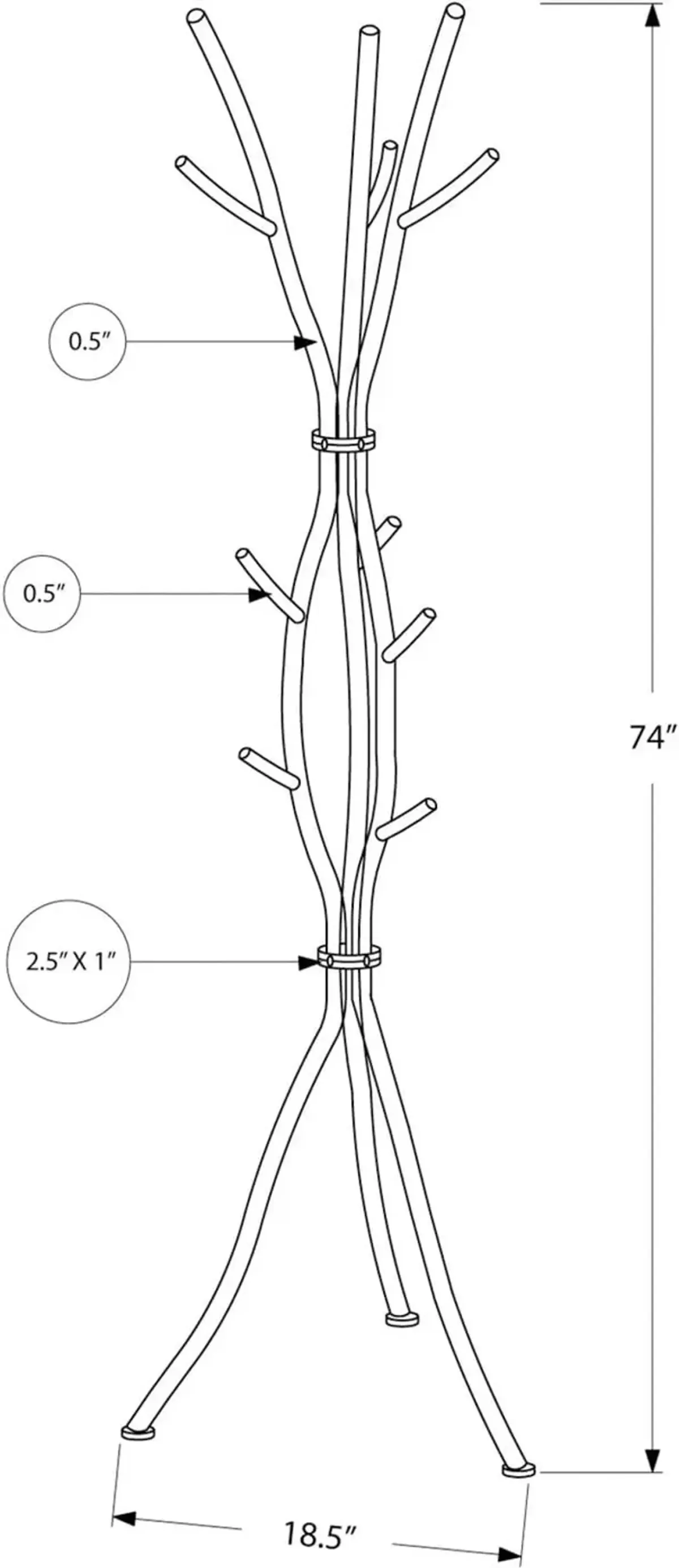 Vanalen Coat Rack - White