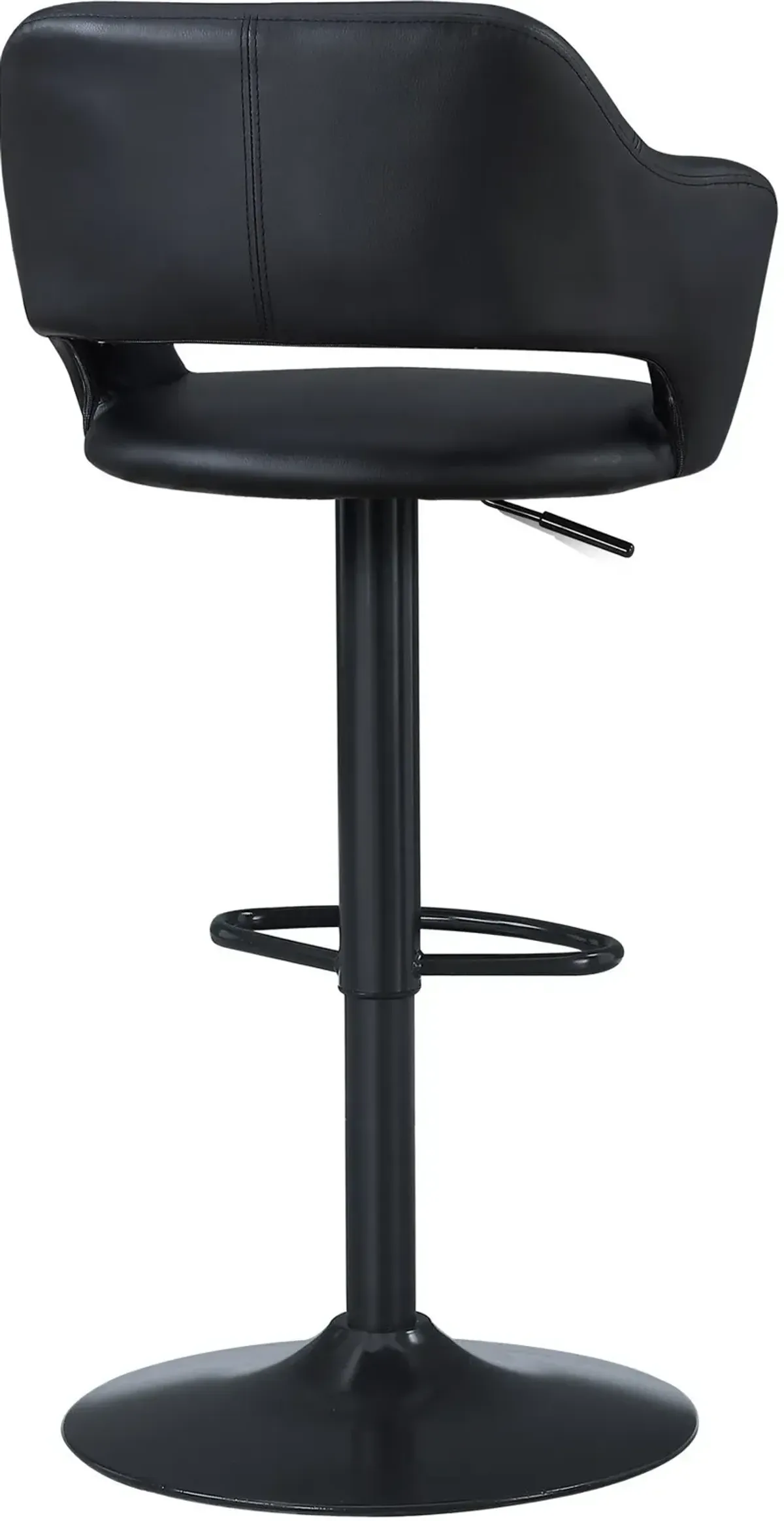 Ollie Adjustable Bar Stool - Black/Black