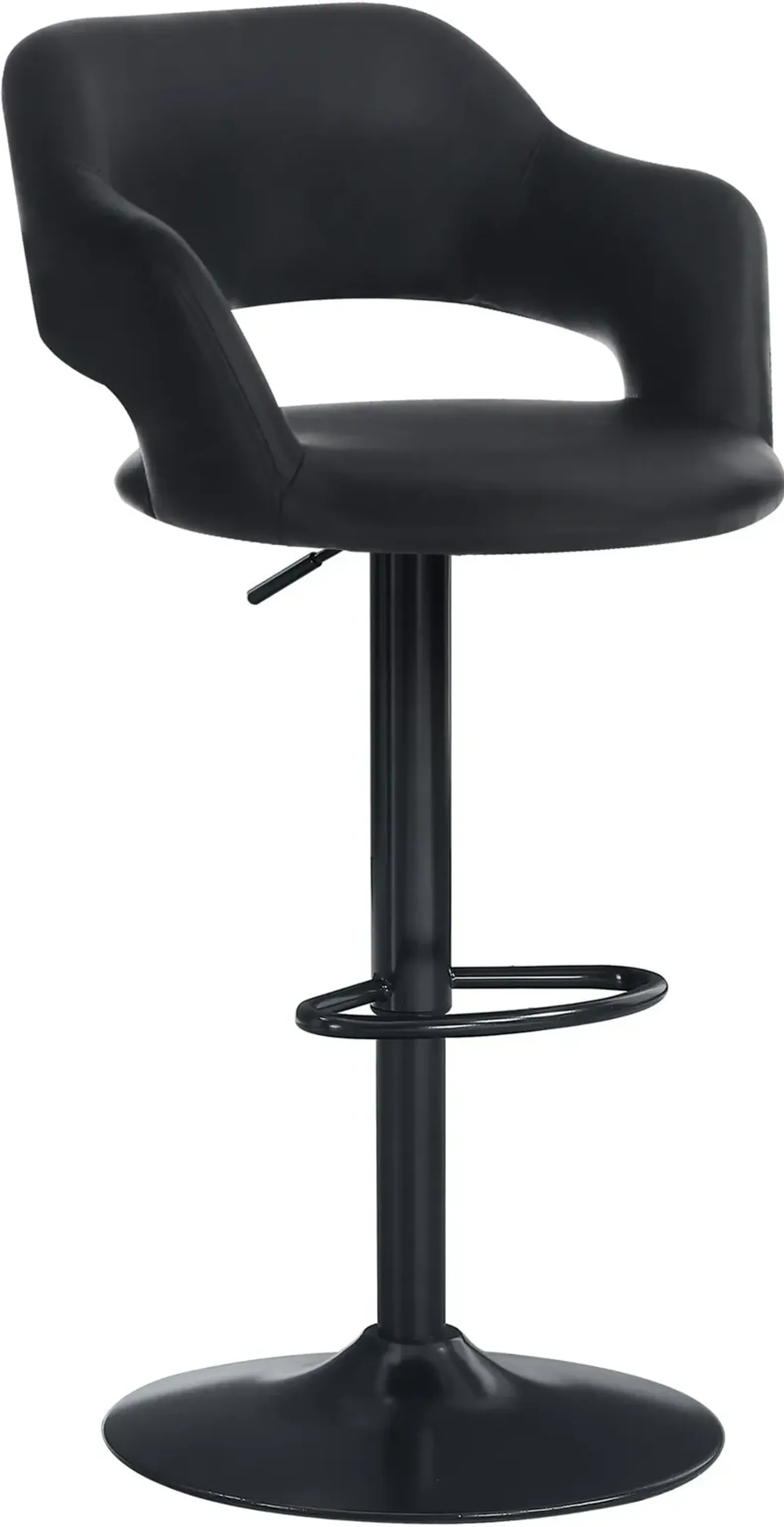 Ollie Adjustable Bar Stool - Black/Black