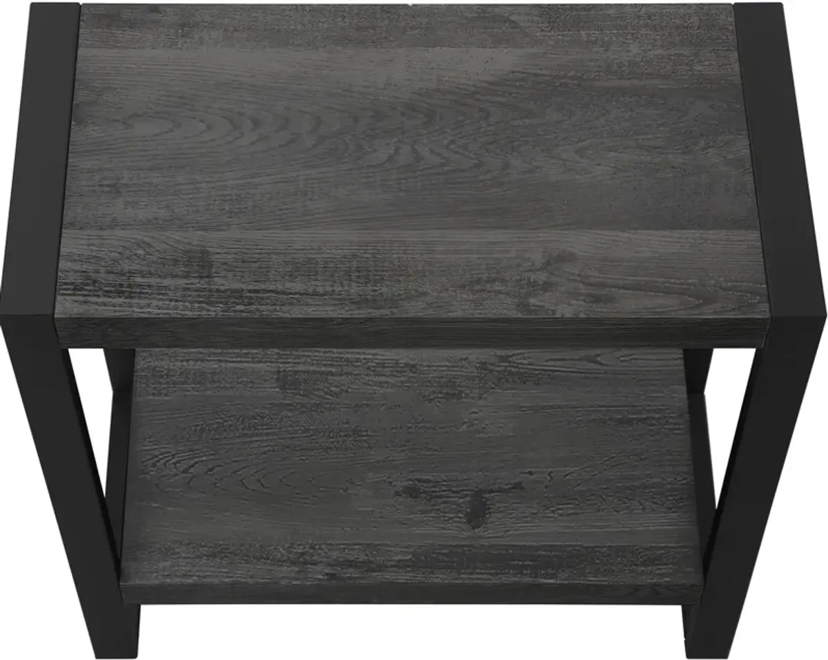 Doran End Table - Dark Gray/Black