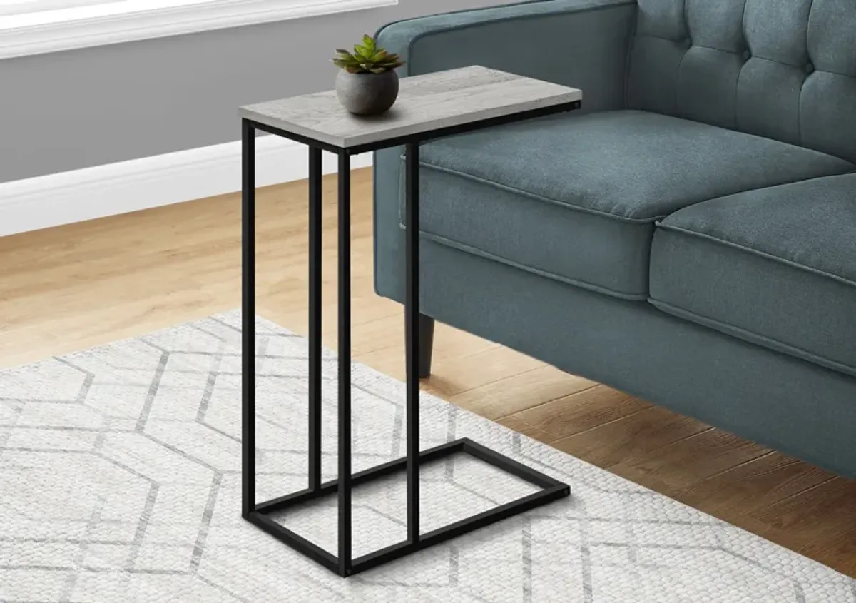 Brigid C-Table - Light Gray/Black