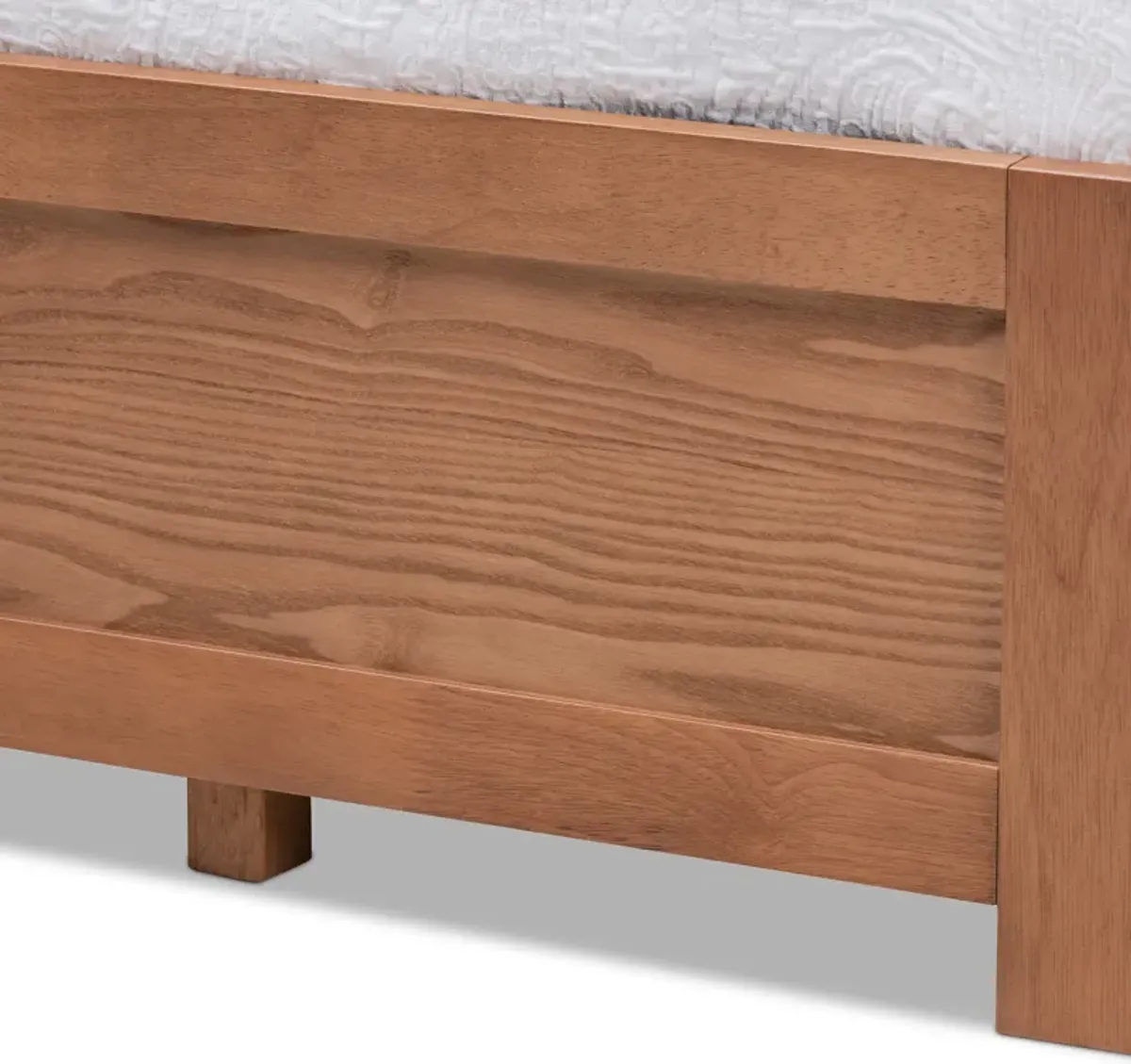 Peppa Full Platform Storage Bed - Walnut