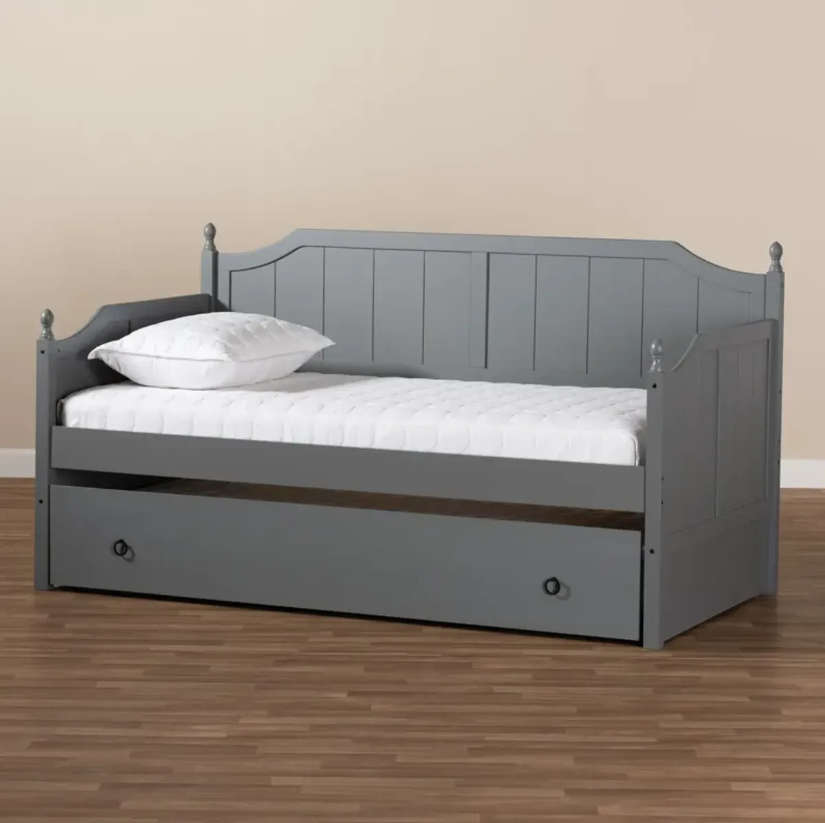 Ellamay Twin Daybed with Trundle - Gray