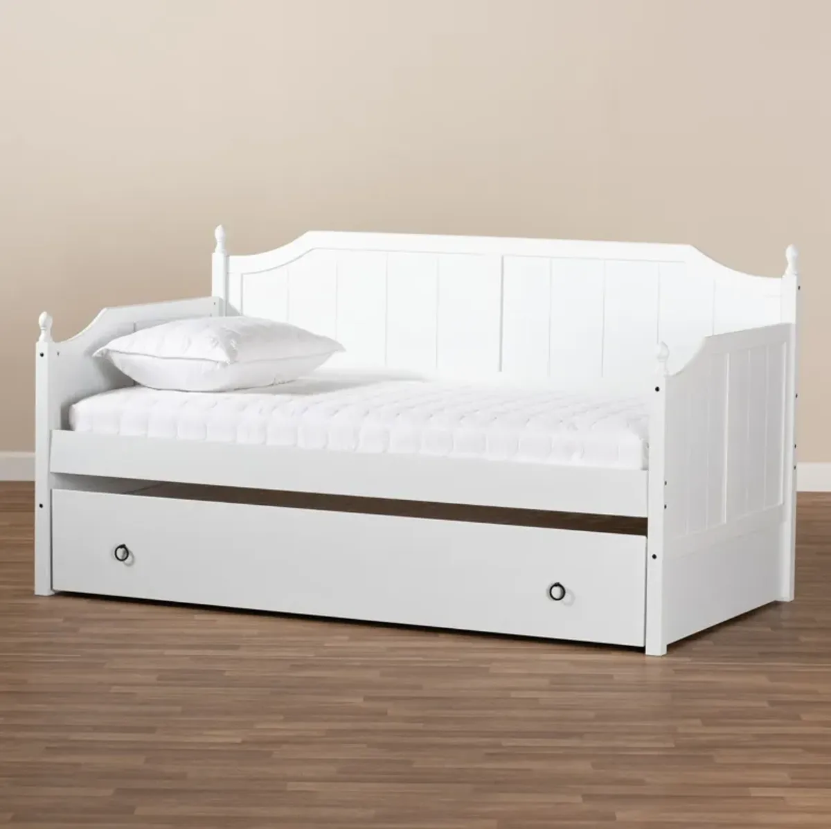 Ellamay Twin Daybed with Trundle - White