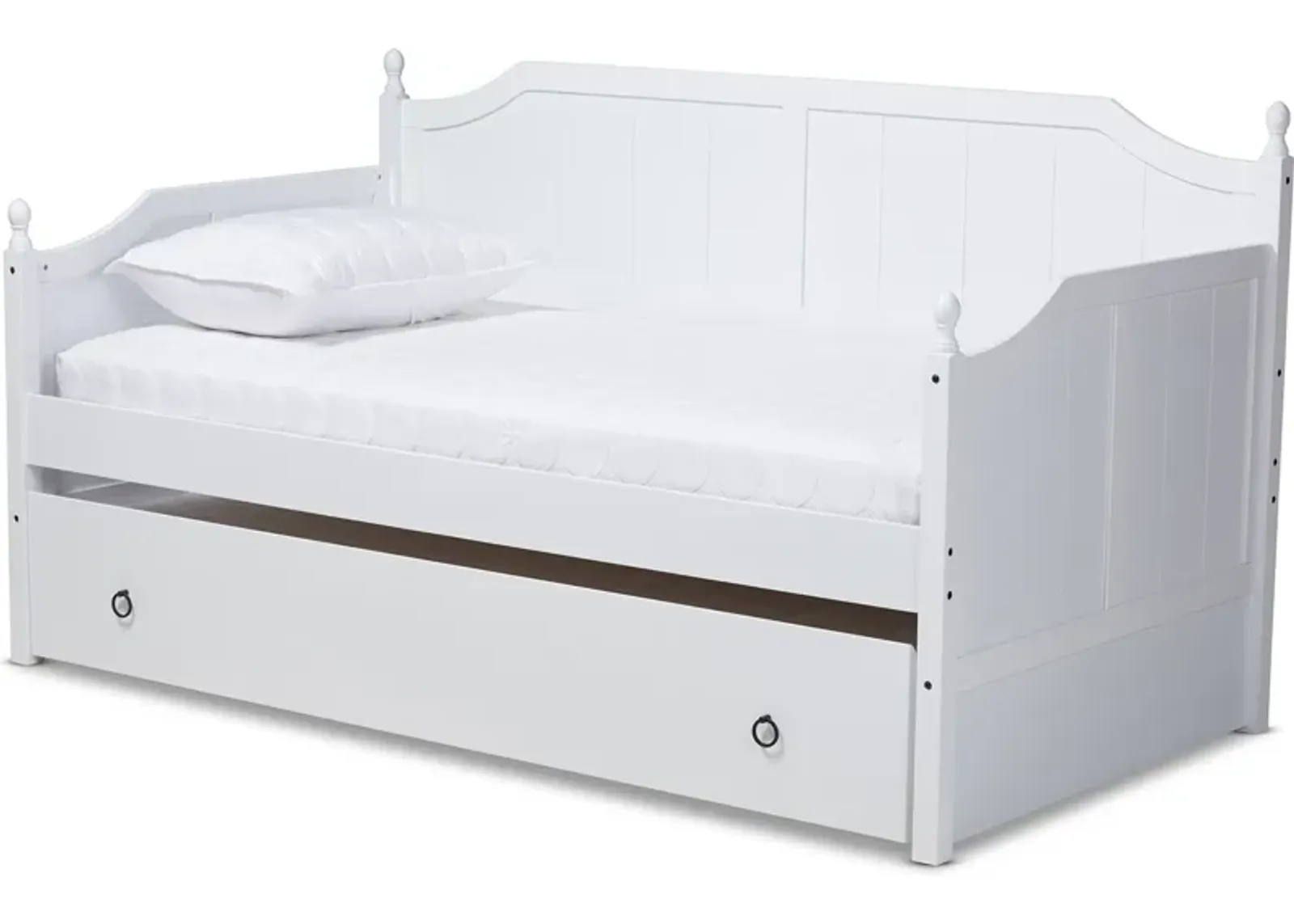 Ellamay Twin Daybed with Trundle - White