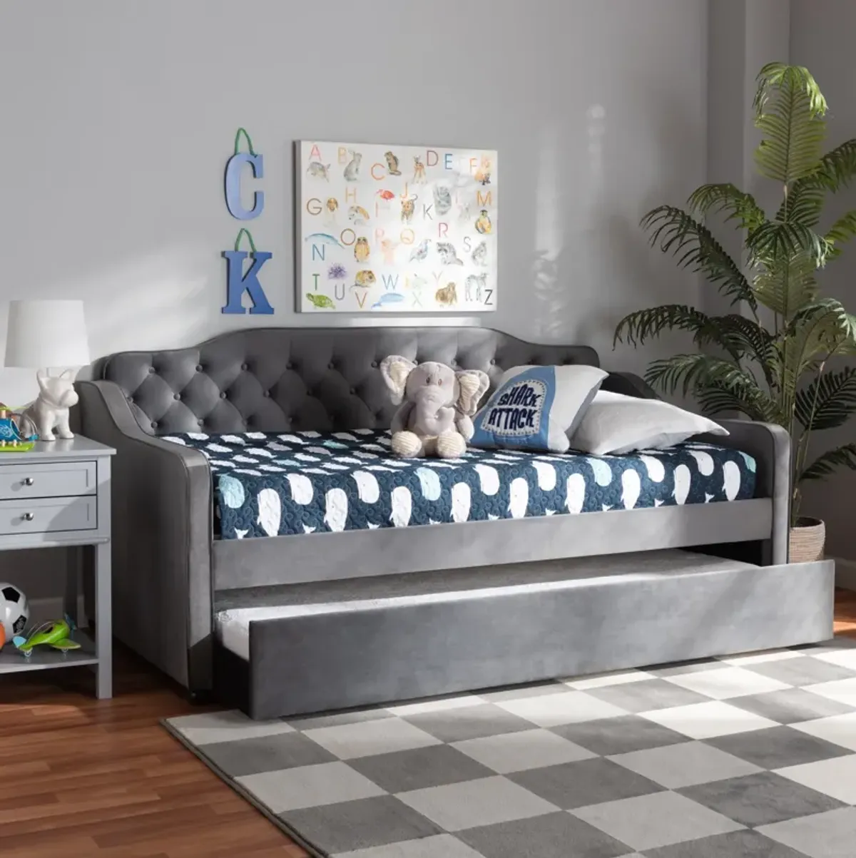 Juana Twin Upholstered Daybed with Trundle