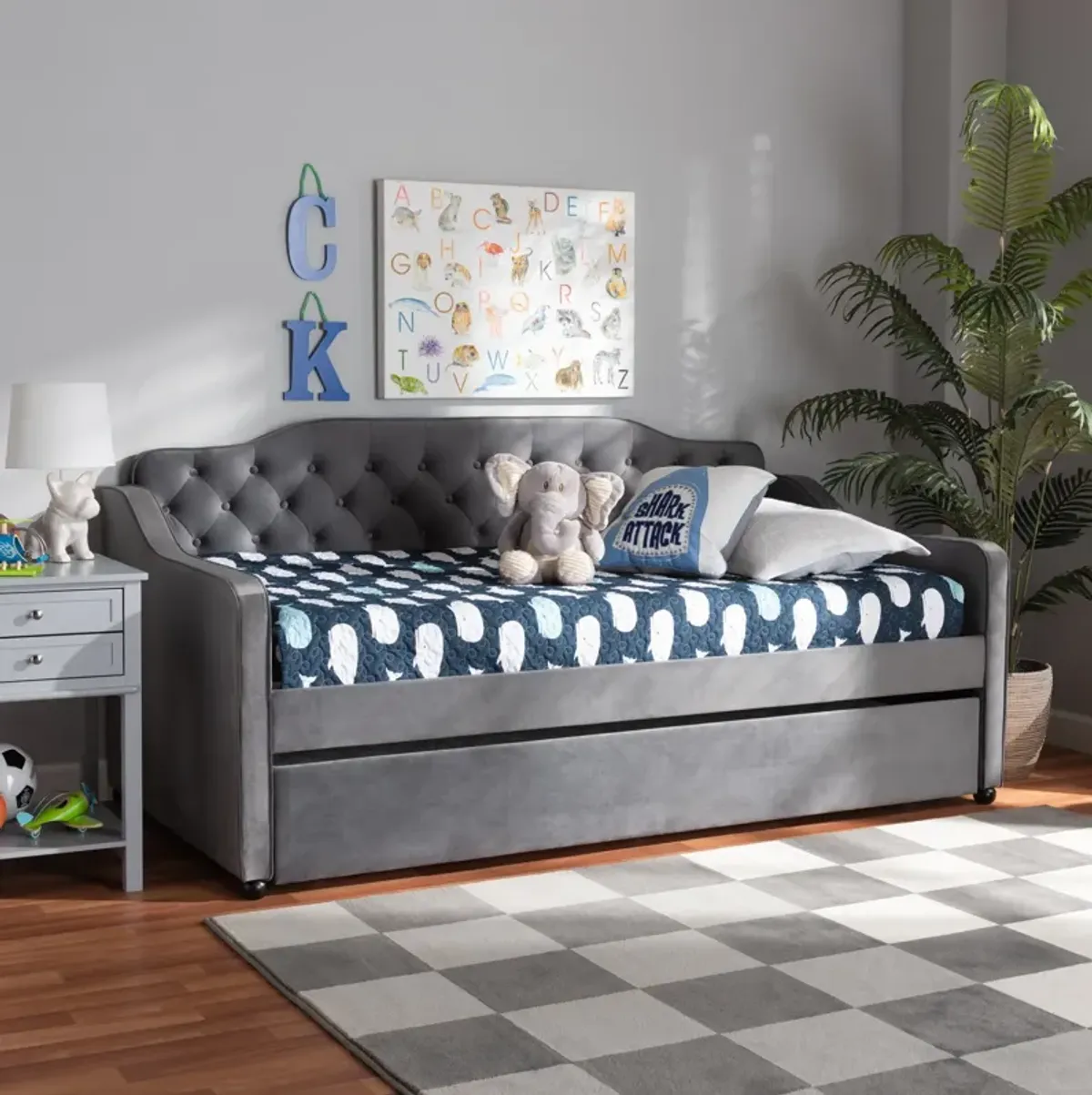 Juana Twin Upholstered Daybed with Trundle