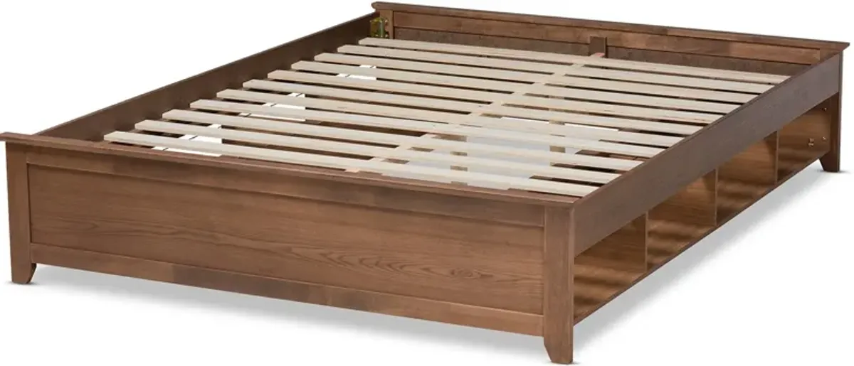 Felizia King Platform Bed - Ash Walnut