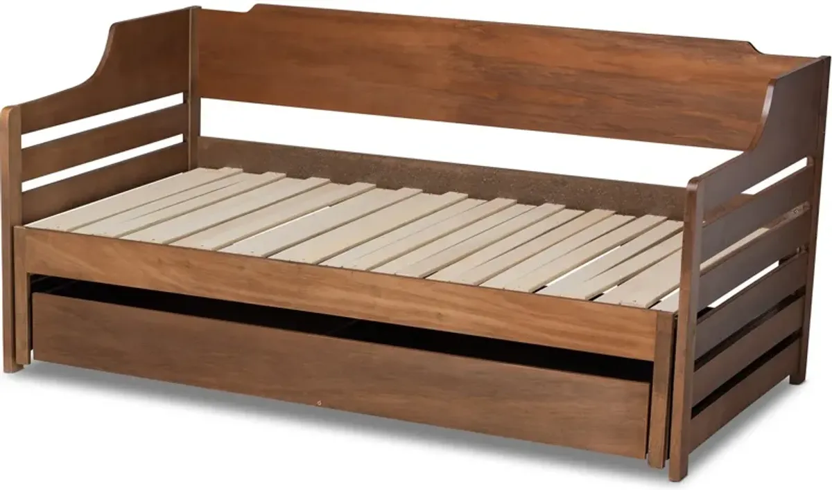 Saskia Expandable Twin Storage Daybed - Walnut