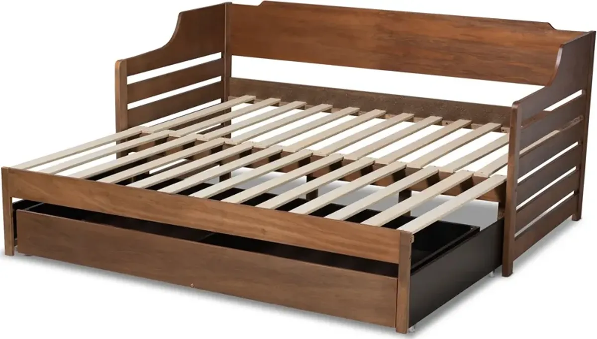 Saskia Expandable Twin Storage Daybed - Walnut