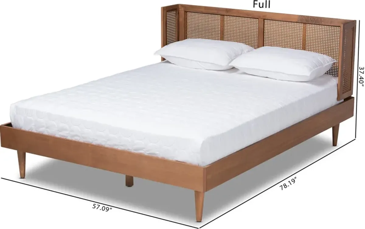 Sheniah Full Platform Bed - Ash Walnut