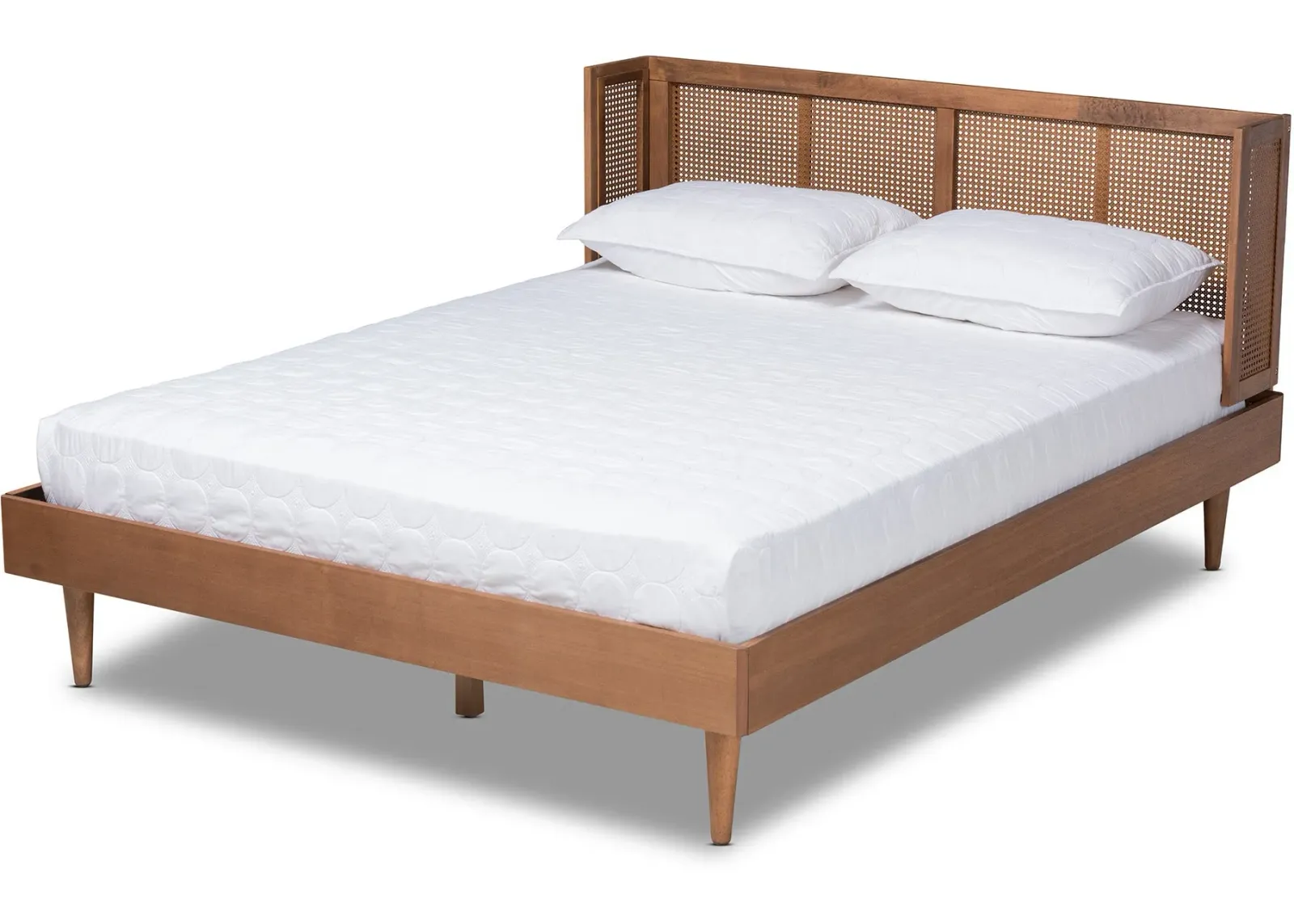 Sheniah Queen Platform Bed - Ash Walnut