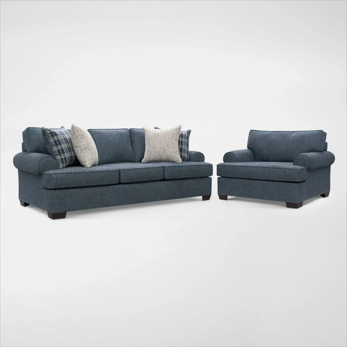 Emory Sofa and Chair - Navy