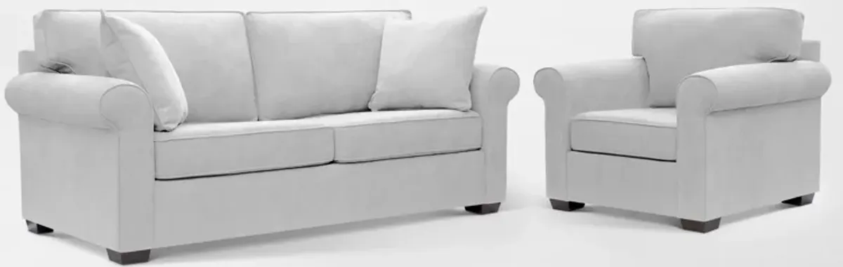 Milly Sofa and Chair Set - Light Gray