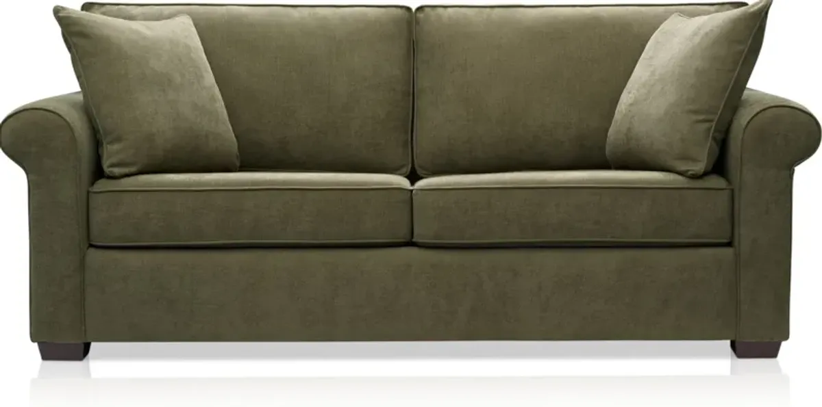 Milly Sofa and Loveseat Set - Olive