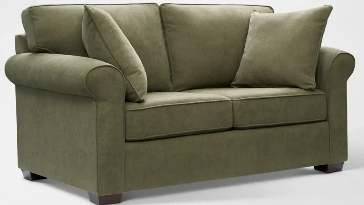 Milly Sofa and Loveseat Set - Olive