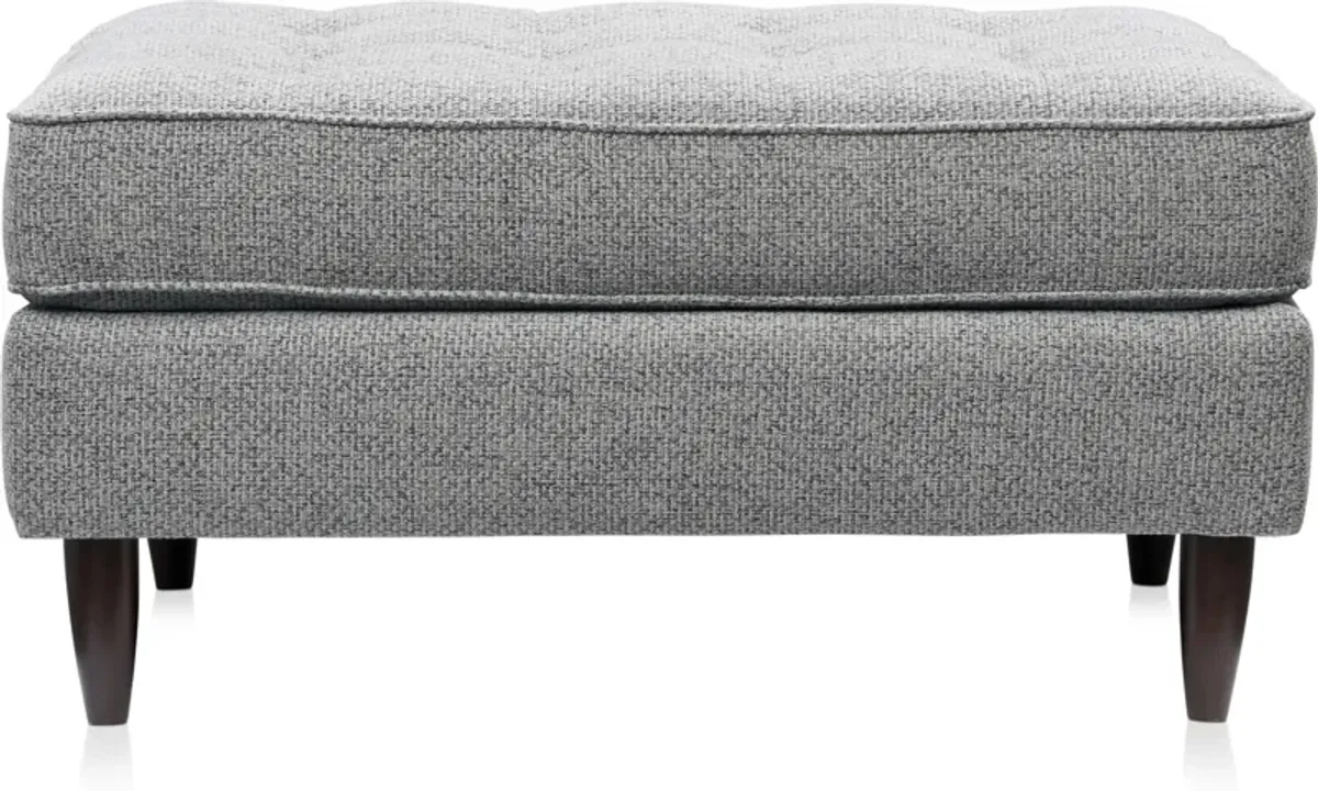 Brie Ottoman - Gray