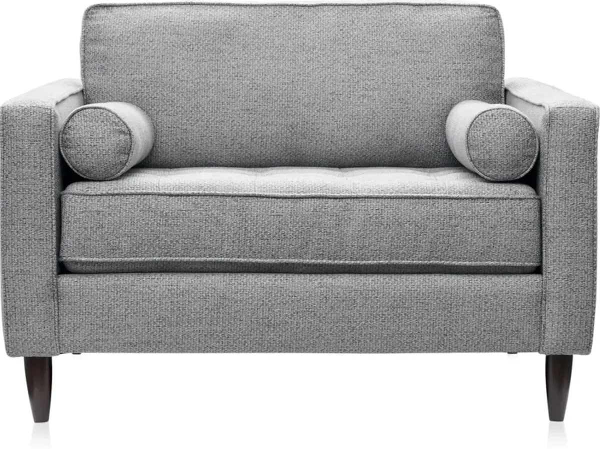 Brie Sofa and Chair and a Half Set - Gray