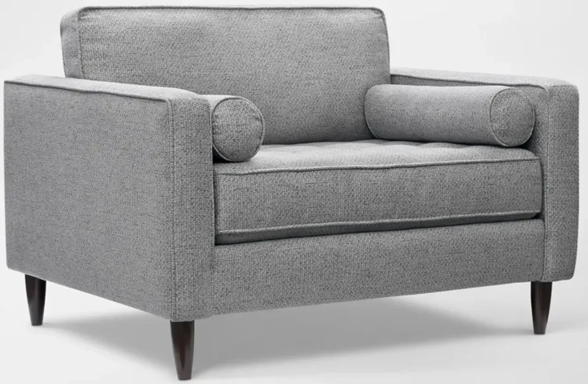 Brie Sofa and Chair and a Half Set - Gray