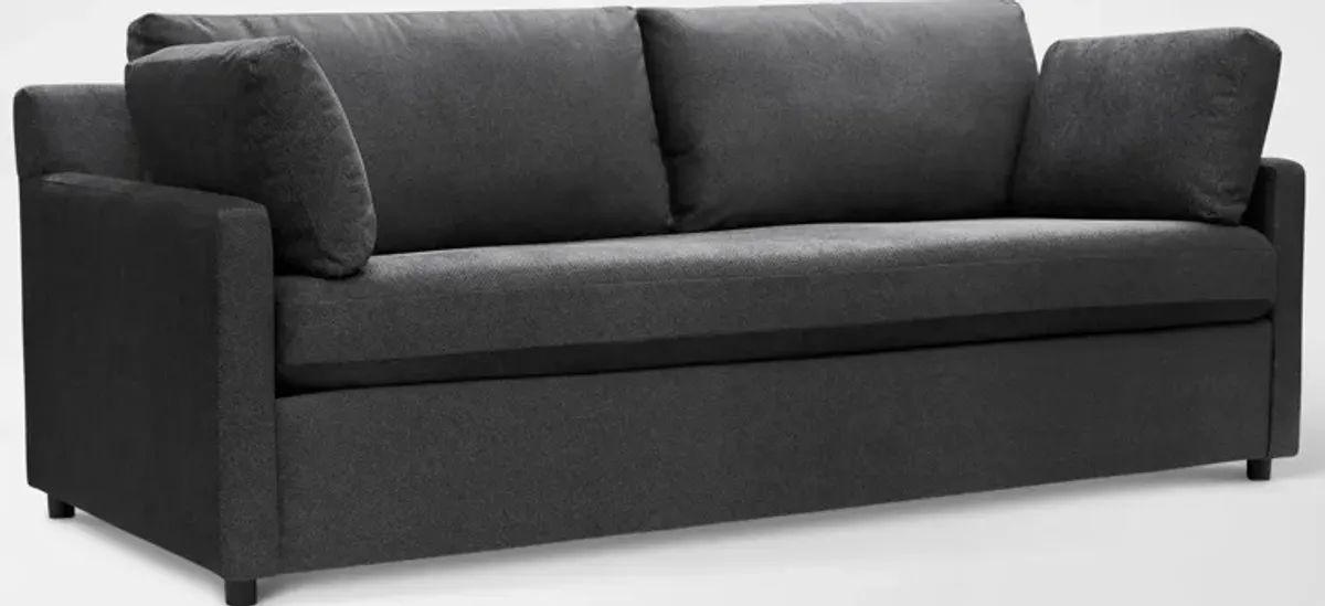 Lena Sofa and Loveseat Set - Charcoal